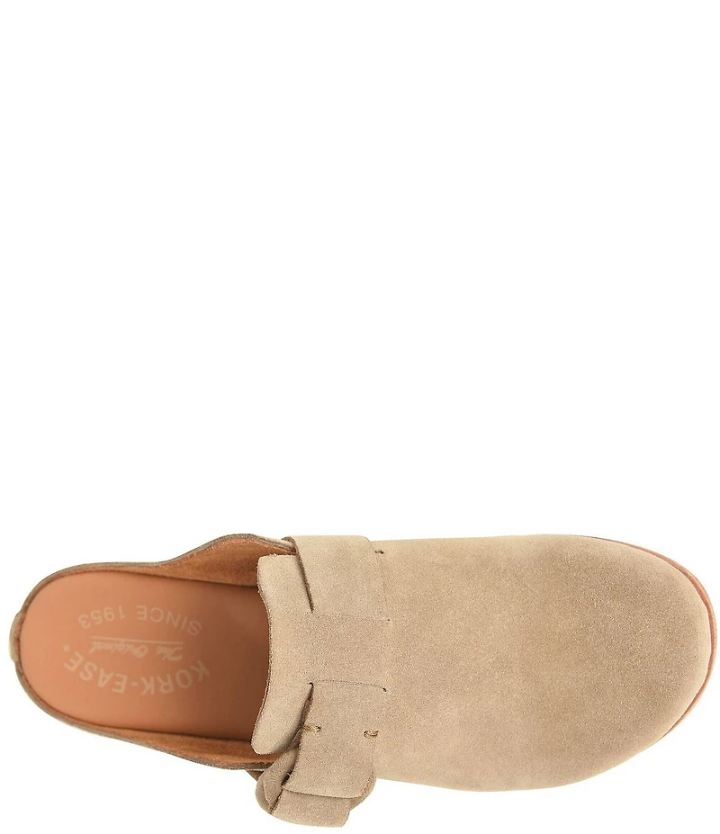 Kork-Ease Kori Suede D-Ring Hardware Wedge Clogs