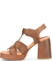 Kork-Ease Macey Leather Ankle Strap Platform Sandals