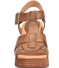 Kork-Ease Macey Leather Ankle Strap Platform Sandals