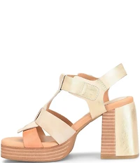 Kork-Ease Macey Leather Ankle Strap Platform Sandals