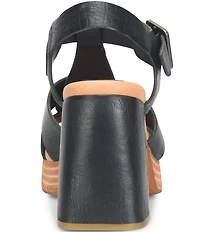 Kork-Ease Macey Leather Ankle Strap Platform Sandals