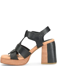 Kork-Ease Macey Leather Ankle Strap Platform Sandals