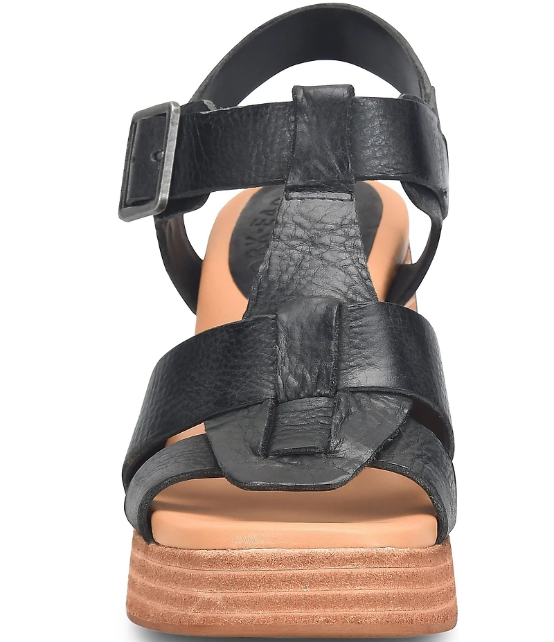 Kork-Ease Macey Leather Ankle Strap Platform Sandals