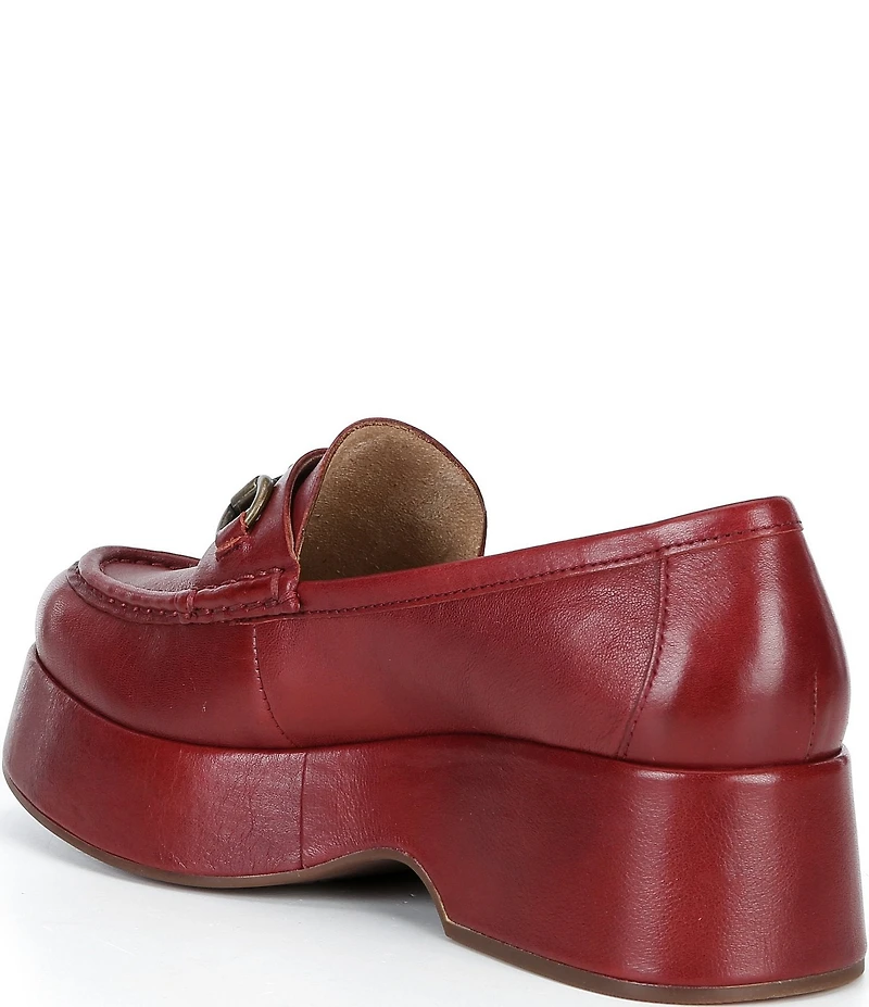 Kork-Ease Parson Leather Bit Buckle Platform Loafers