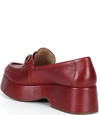 Kork-Ease Parson Leather Bit Buckle Platform Loafers