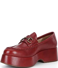 Kork-Ease Parson Leather Bit Buckle Platform Loafers
