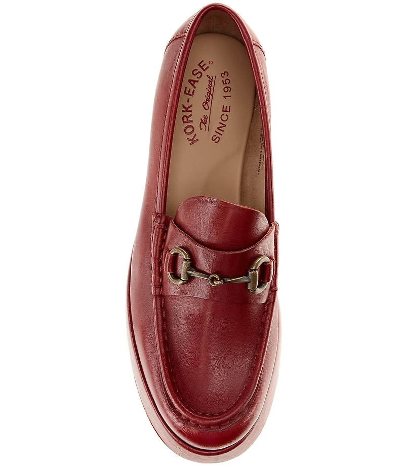 Kork-Ease Parson Leather Bit Buckle Platform Loafers
