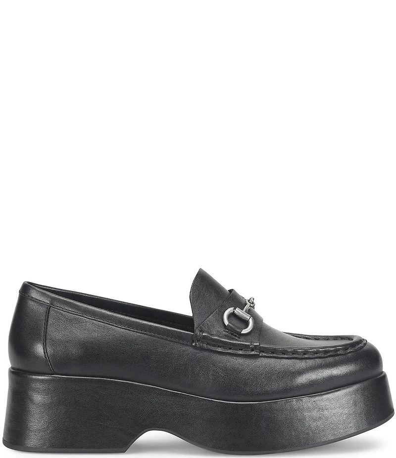 Kork-Ease Parson Leather Bit Buckle Platform Loafers