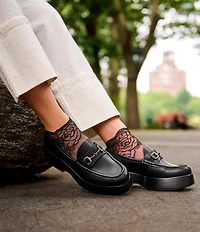 Kork-Ease Parson Leather Bit Buckle Platform Loafers