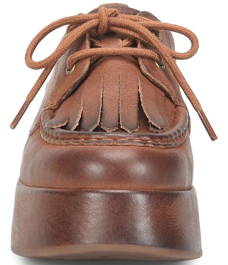 Kork-Ease Penelope Leather Kiltie Platform Oxfords