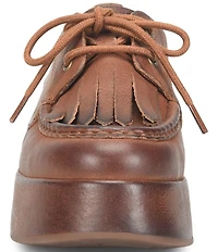 Kork-Ease Penelope Leather Kiltie Platform Oxfords