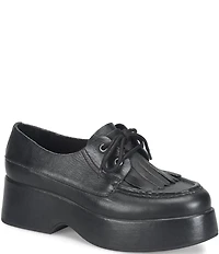 Kork-Ease Penelope Leather Kiltie Platform Oxfords