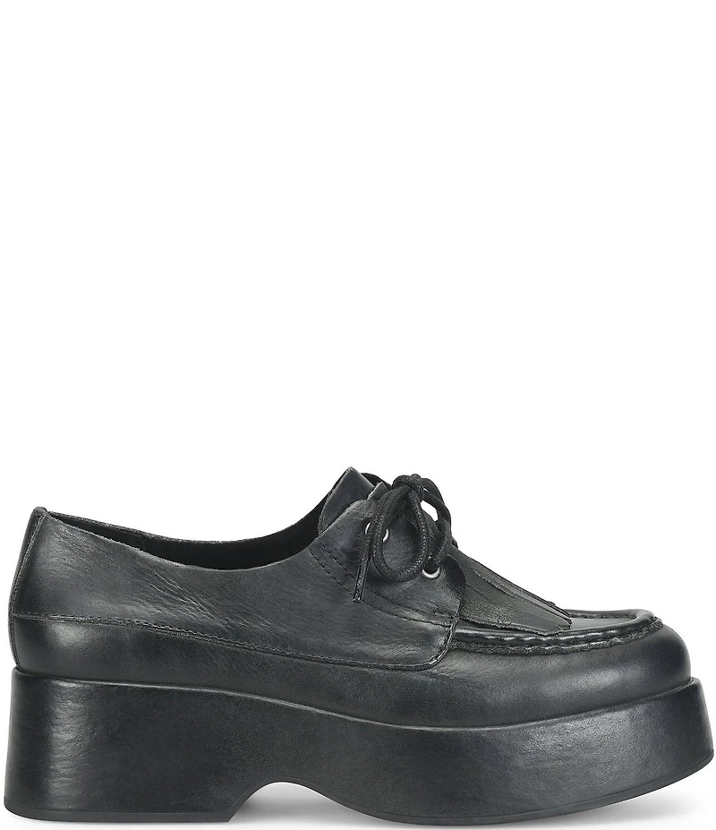 Kork-Ease Penelope Leather Kiltie Platform Oxfords
