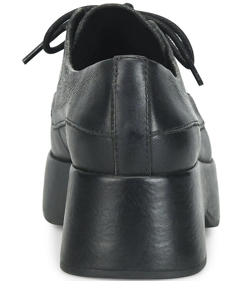 Kork-Ease Penelope Leather Kiltie Platform Oxfords
