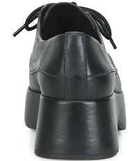 Kork-Ease Penelope Leather Kiltie Platform Oxfords