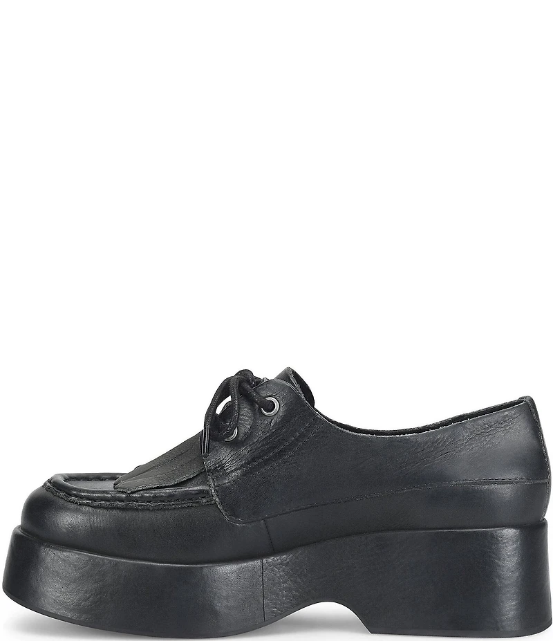 Kork-Ease Penelope Leather Kiltie Platform Oxfords