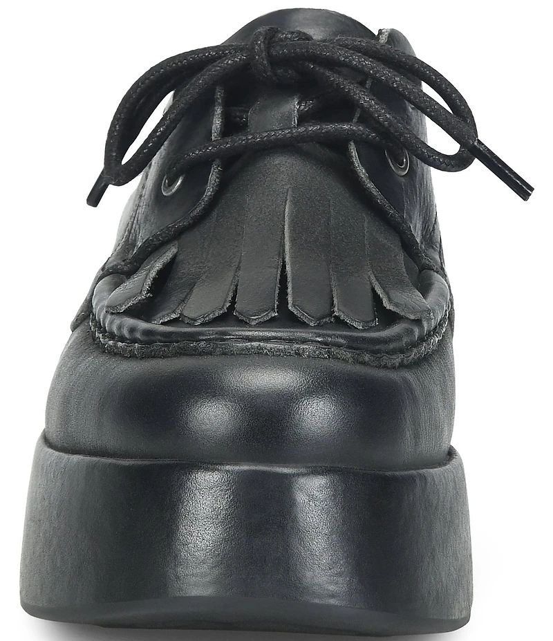 Kork-Ease Penelope Leather Kiltie Platform Oxfords