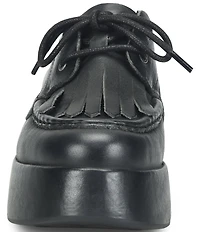 Kork-Ease Penelope Leather Kiltie Platform Oxfords