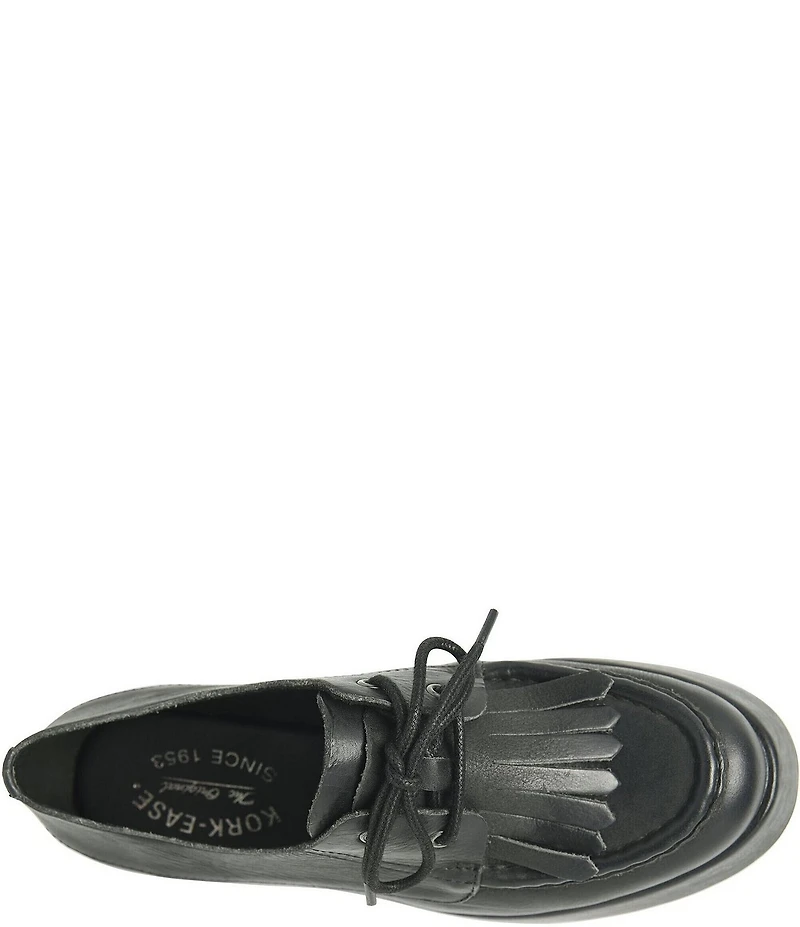 Kork-Ease Penelope Leather Kiltie Platform Oxfords