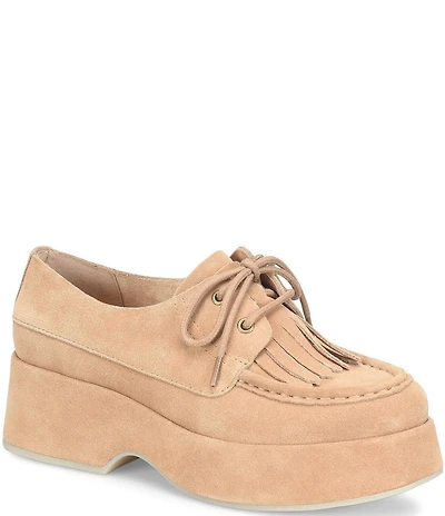 Kork-Ease Penelope Suede Kiltie Platform Oxfords