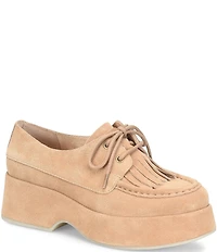 Kork-Ease Penelope Suede Kiltie Platform Oxfords