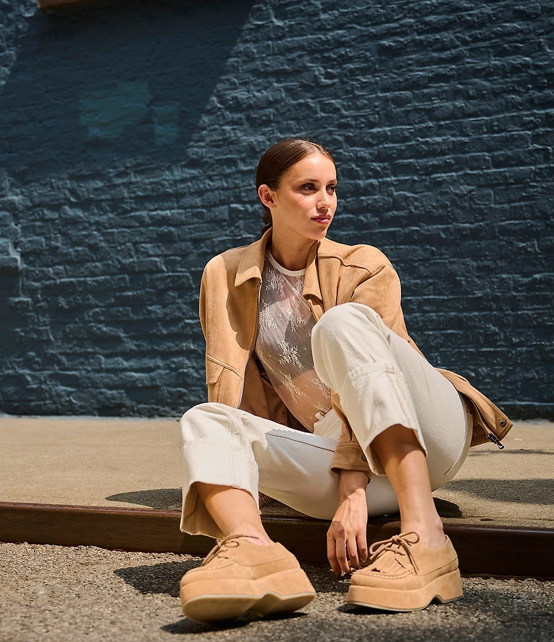 Kork-Ease Penelope Suede Kiltie Platform Oxfords