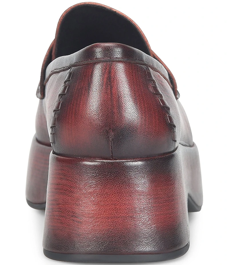 Kork-Ease Pixie Leather Platform Penny Loafers