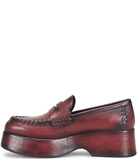 Kork-Ease Pixie Leather Platform Penny Loafers