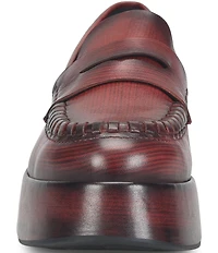 Kork-Ease Pixie Leather Platform Penny Loafers