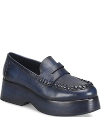 Kork-Ease Pixie Leather Platform Penny Loafers