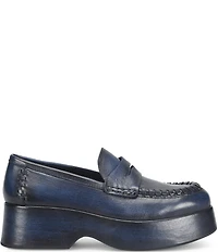 Kork-Ease Pixie Leather Platform Penny Loafers