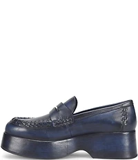 Kork-Ease Pixie Leather Platform Penny Loafers