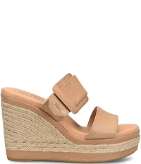 Kork-Ease Raya Leather Banded High Wedge Sandals