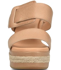 Kork-Ease Raya Leather Banded High Wedge Sandals