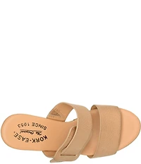 Kork-Ease Raya Leather Banded High Wedge Sandals