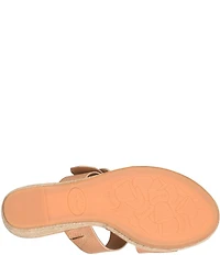 Kork-Ease Raya Leather Banded High Wedge Sandals