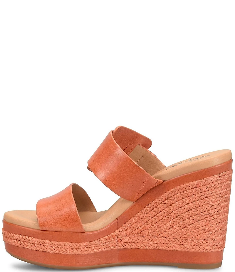 Kork-Ease Raya Leather Banded High Wedge Sandals