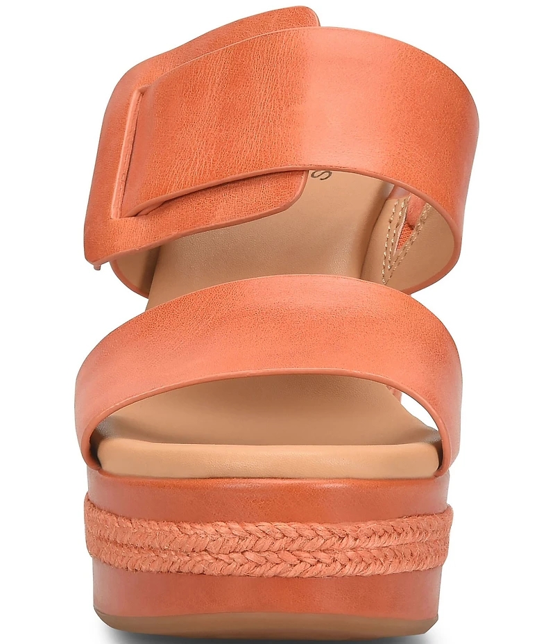 Kork-Ease Raya Leather Banded High Wedge Sandals