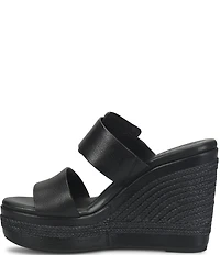 Kork-Ease Raya Leather Banded High Wedge Sandals