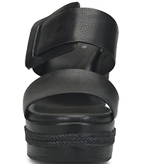 Kork-Ease Raya Leather Banded High Wedge Sandals