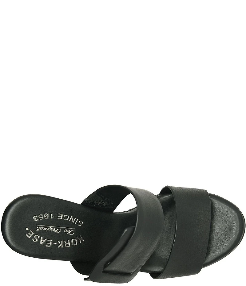 Kork-Ease Raya Leather Banded High Wedge Sandals