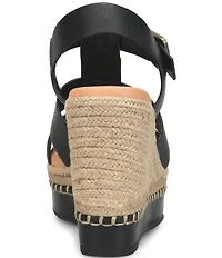 Kork-Ease Rayleigh Leather Platform Wedge Espadrille Sandals