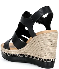 Kork-Ease Rayleigh Leather Platform Wedge Espadrille Sandals