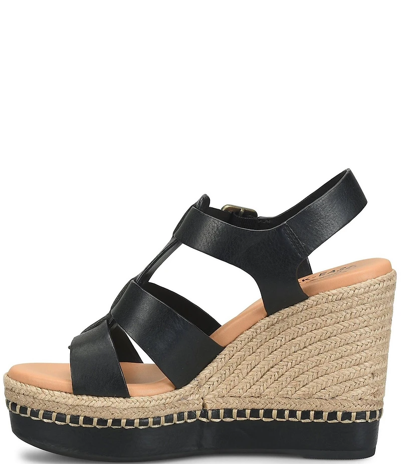 Kork-Ease Rayleigh Leather Platform Wedge Espadrille Sandals