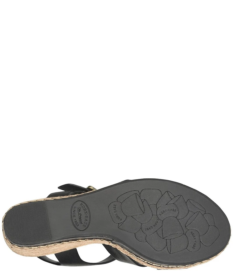 Kork-Ease Rayleigh Leather Platform Wedge Espadrille Sandals