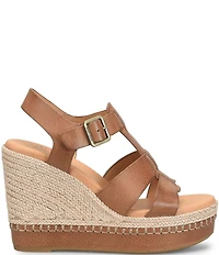 Kork-Ease Rayleigh Leather Platform Wedge Espadrille Sandals