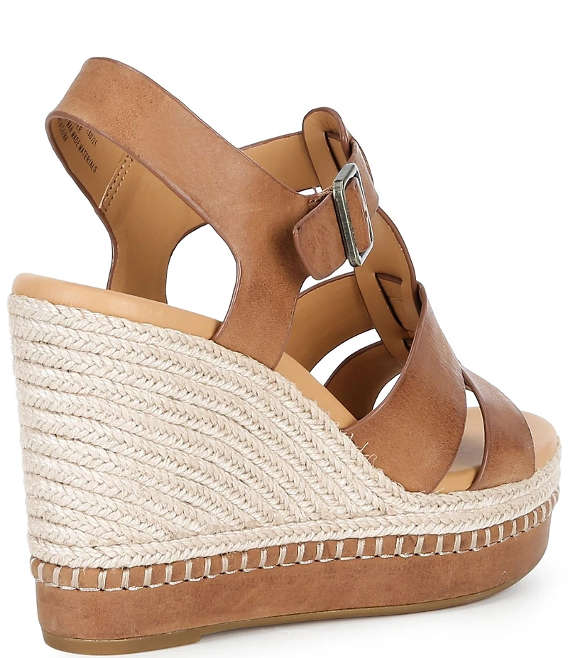 Kork-Ease Rayleigh Leather Platform Wedge Espadrille Sandals