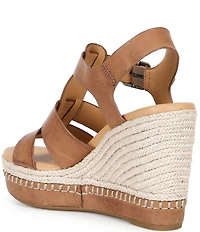 Kork-Ease Rayleigh Leather Platform Wedge Espadrille Sandals