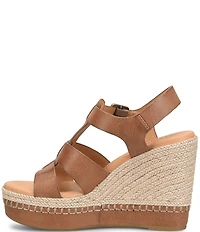 Kork-Ease Rayleigh Leather Platform Wedge Espadrille Sandals