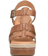 Kork-Ease Rayleigh Leather Platform Wedge Espadrille Sandals